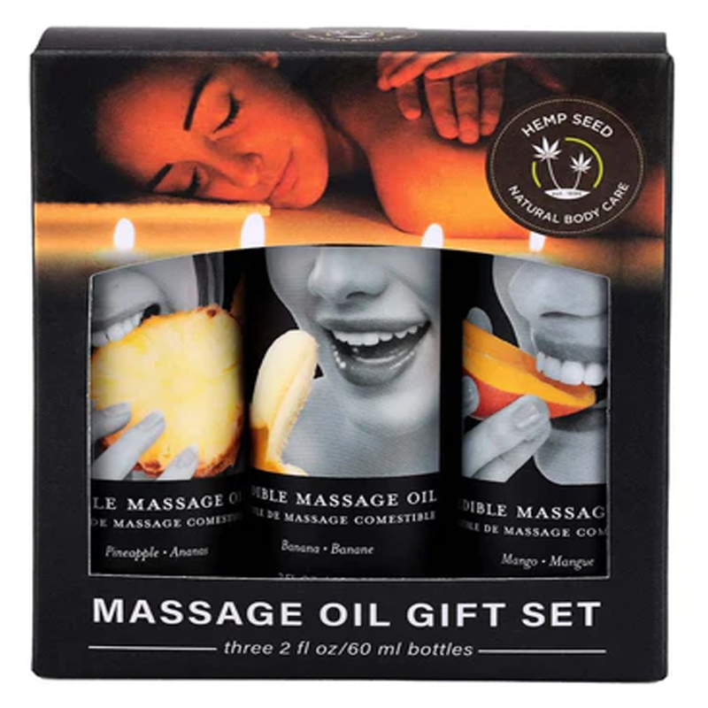Edible Massage Oil Gift Set: Tropical Set - 2oz