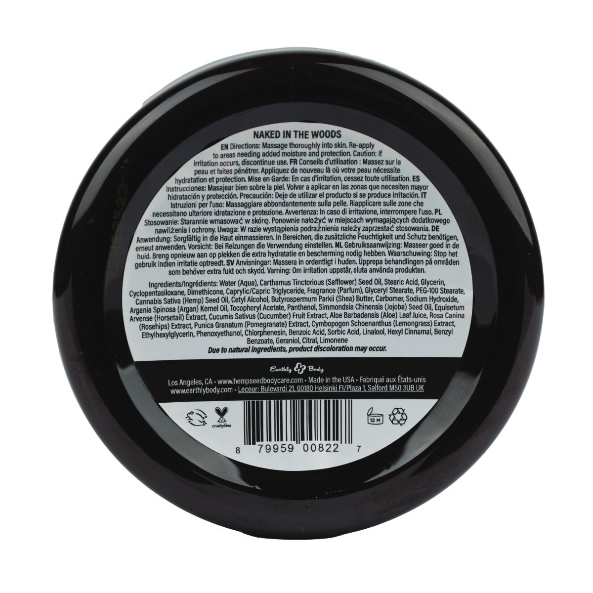 Beurre de peau de graines de chanvre Naked in the Woods - 8 oz