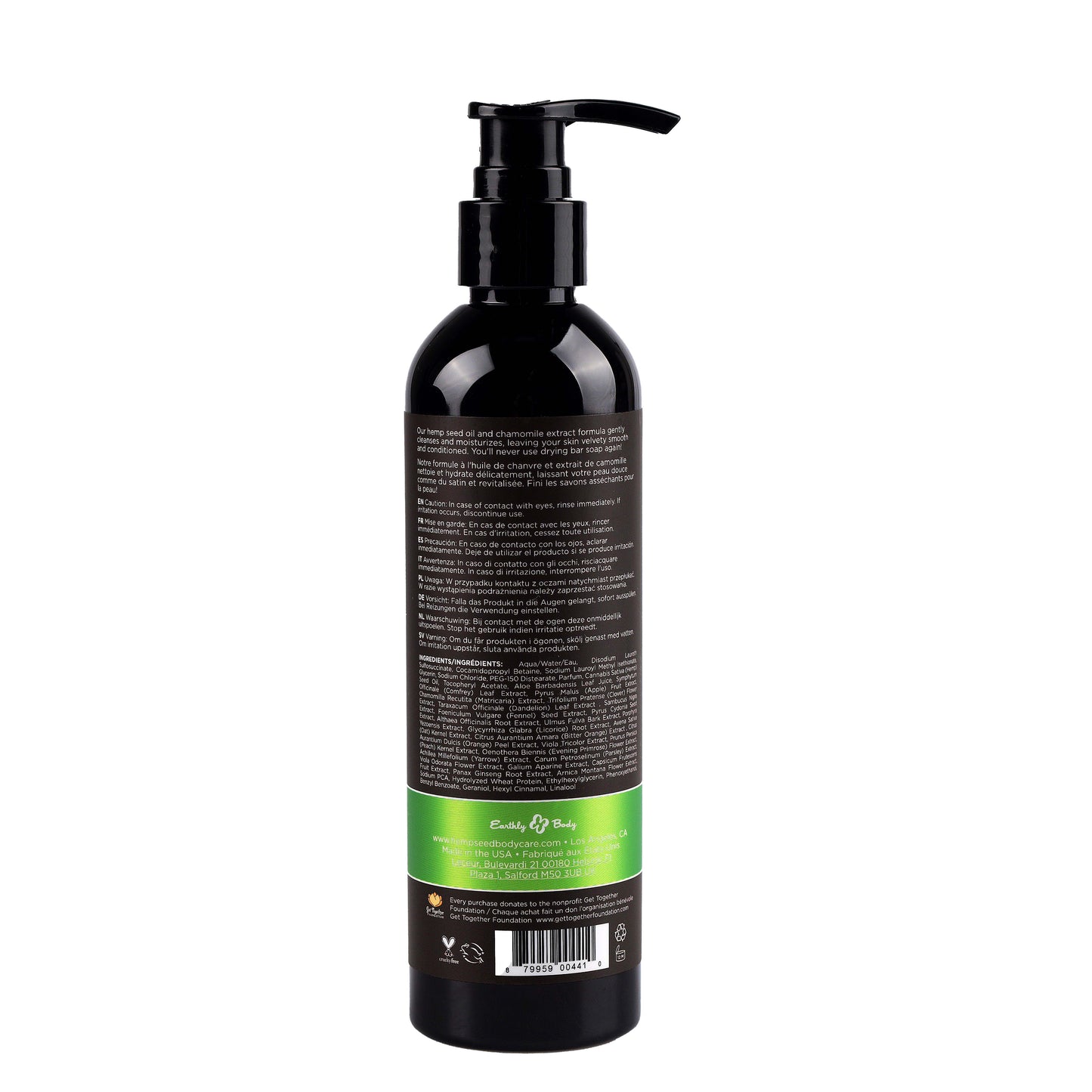 Hemp Seed Bath & Shower Gel Naked in the Woods - 8oz