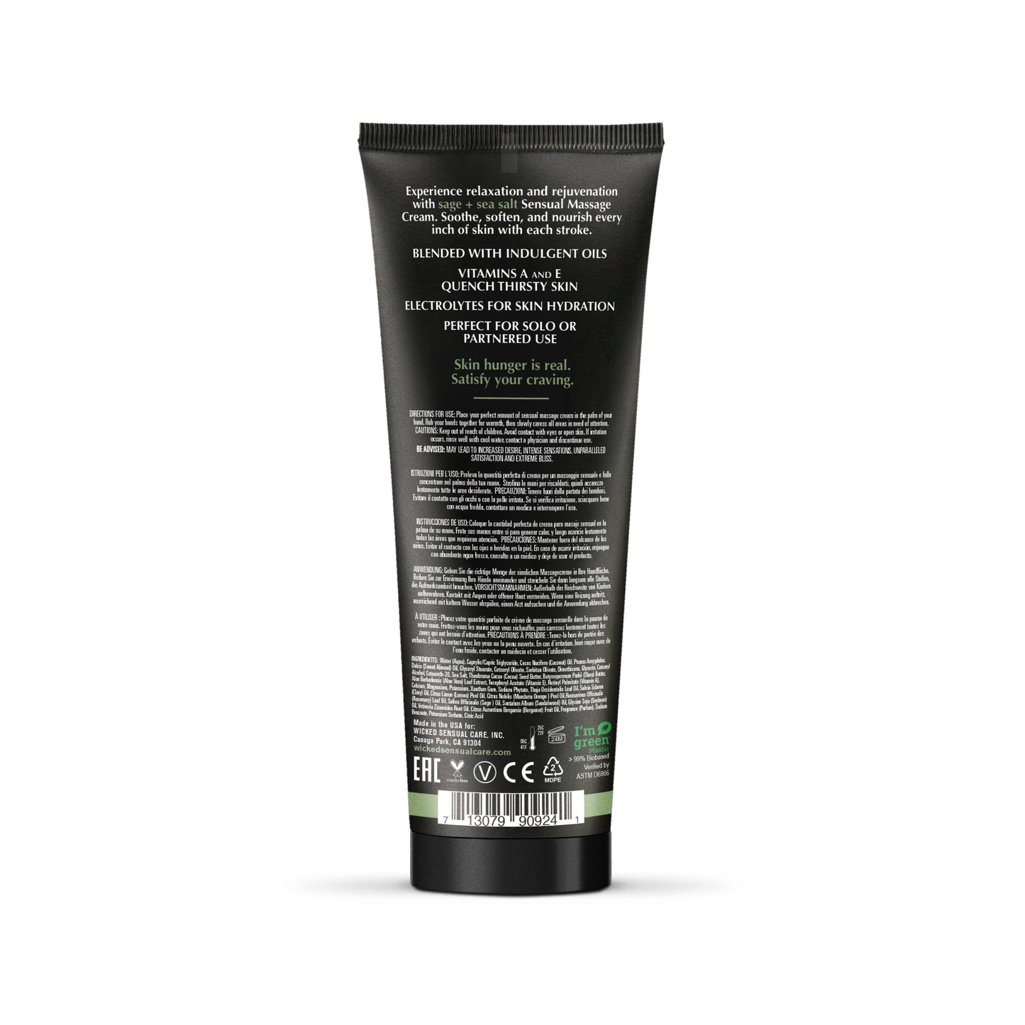 Sage + Sea Salt Massage Cream - 4oz