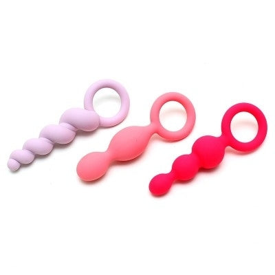 Booty Call (set of 3, coloured) - pink, purple, red