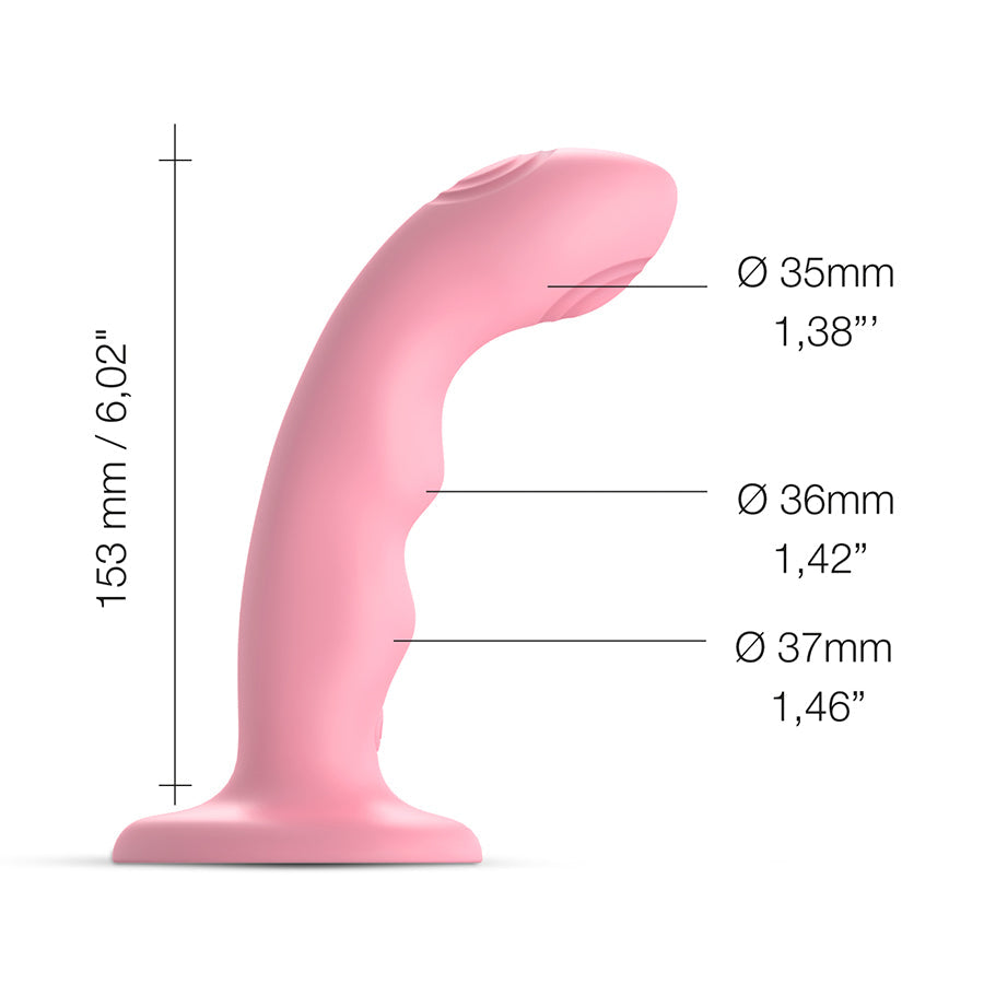 TAPPING DILDO WAVE - CORAL PINK