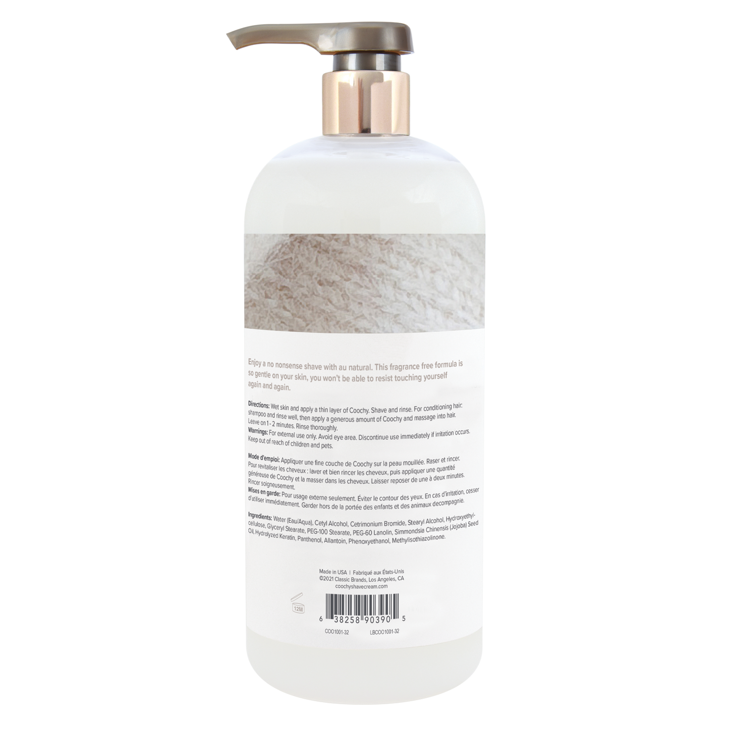 Crème à raser – Au Natural 32oz | 946mL 