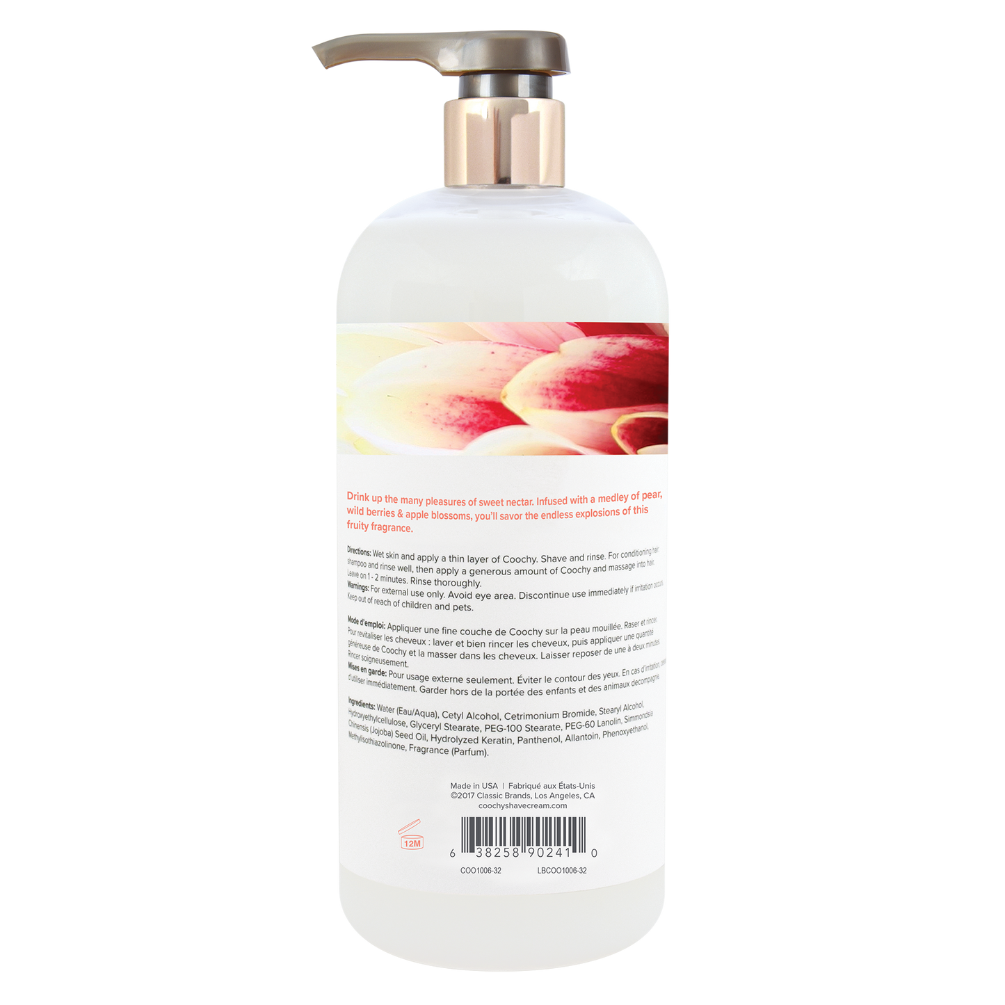 Crème à raser – Sweet Nectar 32 oz | 946 ml