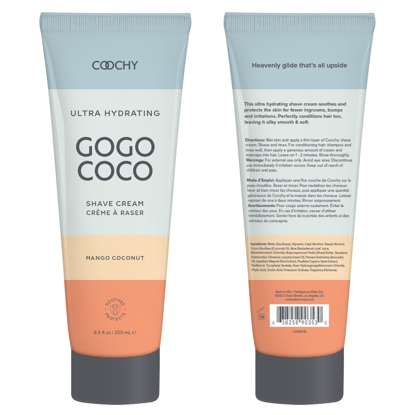 Crème de rasage ultra hydratante à la mangue et à la noix de coco 8,5 oz