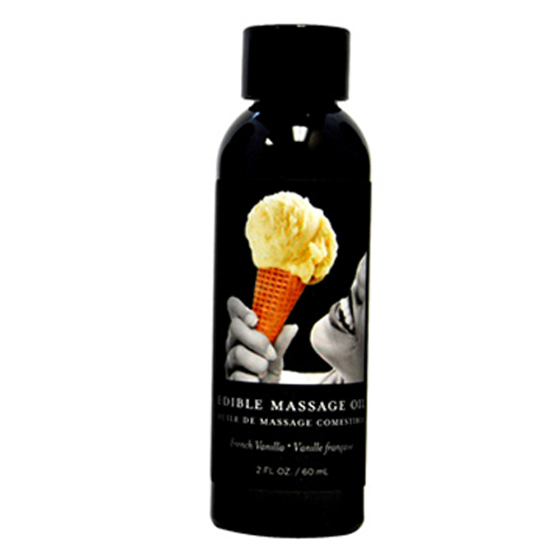 Huile de massage comestible à la vanille - 2 oz