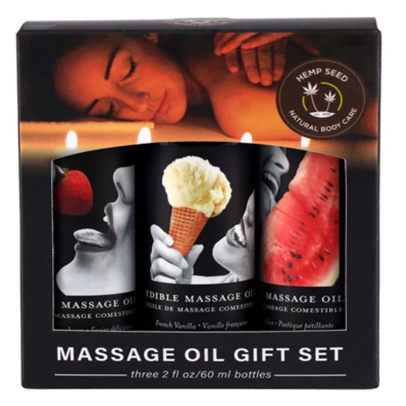 Coffret cadeau d'huile de massage comestible : Original 2oz