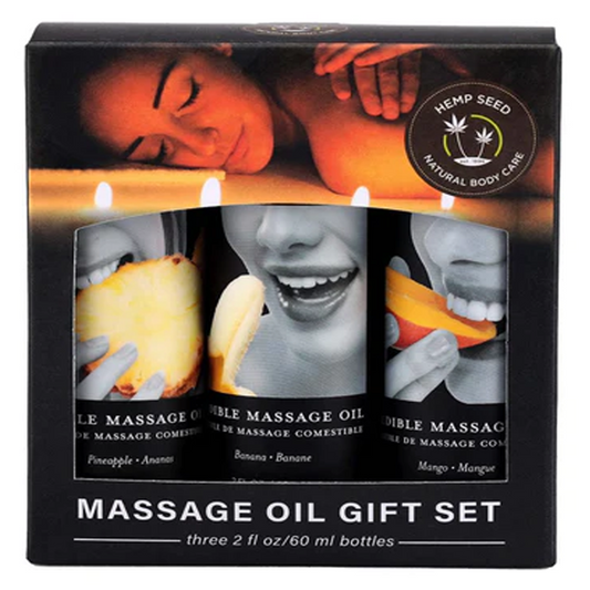 Coffret cadeau d'huiles de massage comestibles : Coffret tropical - 2 oz