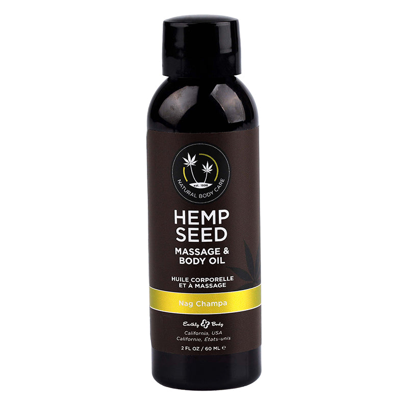 Hemp Seed Massage & Body Oil Nag Champa - 2oz