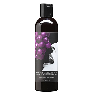 Huile de massage comestible au raisin - 8 oz