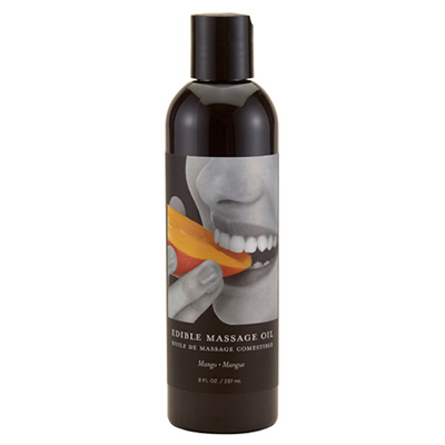 Huile de massage comestible à la mangue - 8 oz