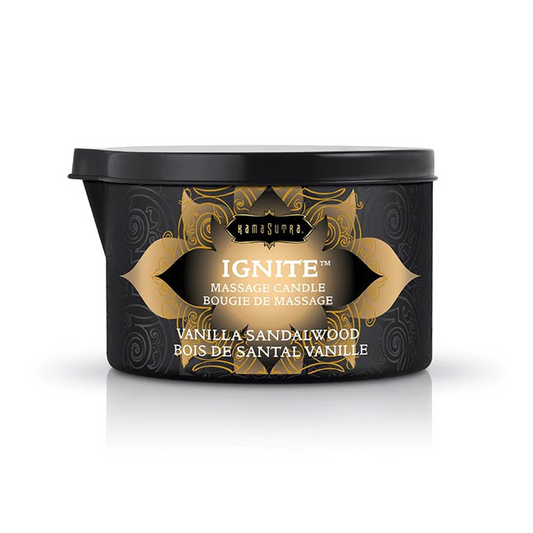 Bougie à l'huile de massage Ignite Vanille Bois de santal