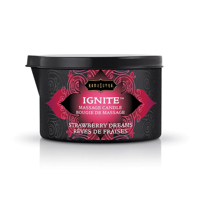 Bougie à l'huile de massage Ignite Rêves de fraises