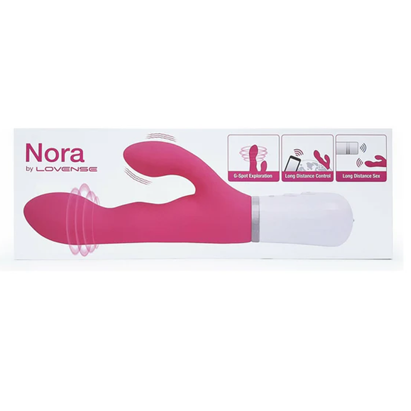 VIBRATEUR LAPIN BLUETOOTH NORA - ROSE