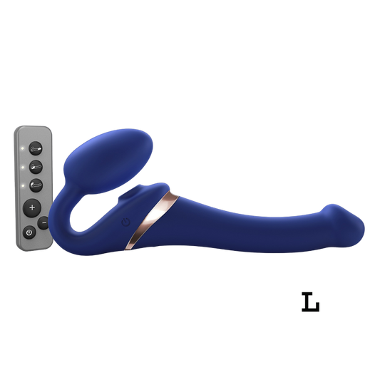 STRAP-ON PLIABLE MULTI ORGASM - L - BLEU NUIT