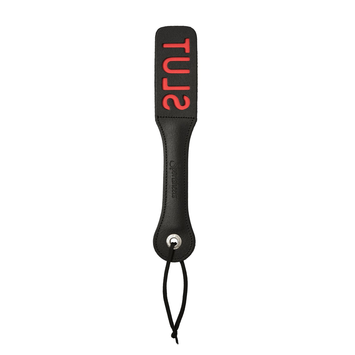 BDSM paddle with word "SLUT"