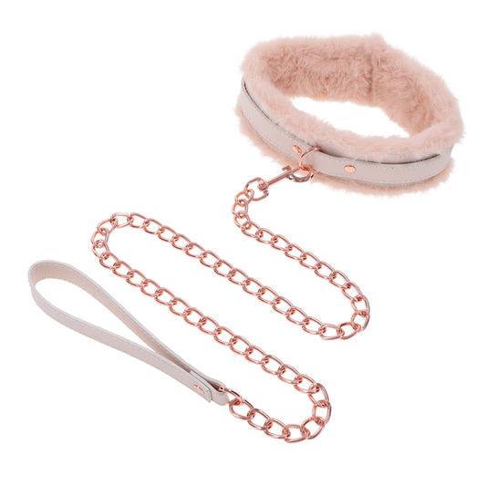 Collier et laisse en fourrure Peaches 'n CreaMe