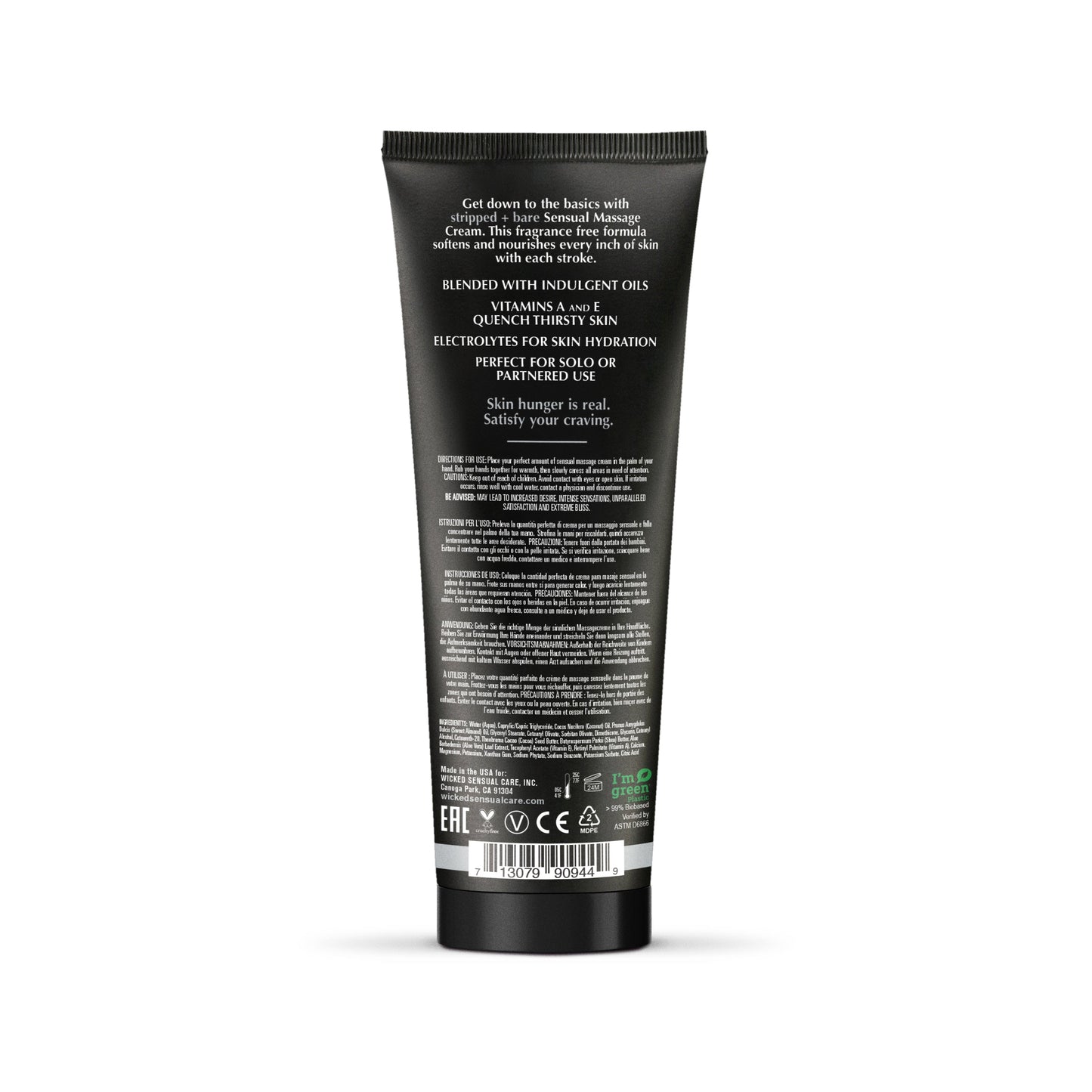 Crème de massage Stripped + Bare - 4 oz