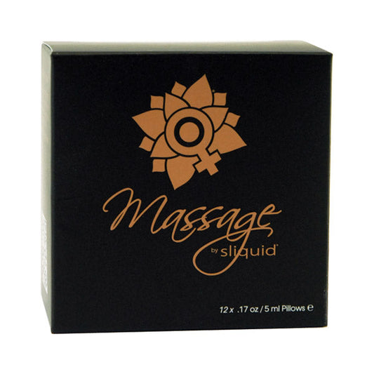 Cube d'échantillons d'huile de massage