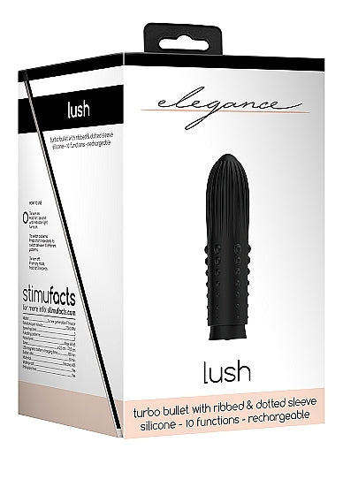 Vibromasseur Bullet rechargeable Turbo Elegance Lush Noir