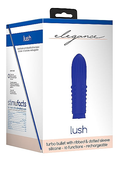 Vibromasseur Bullet rechargeable Turbo Elegance Lush Bleu